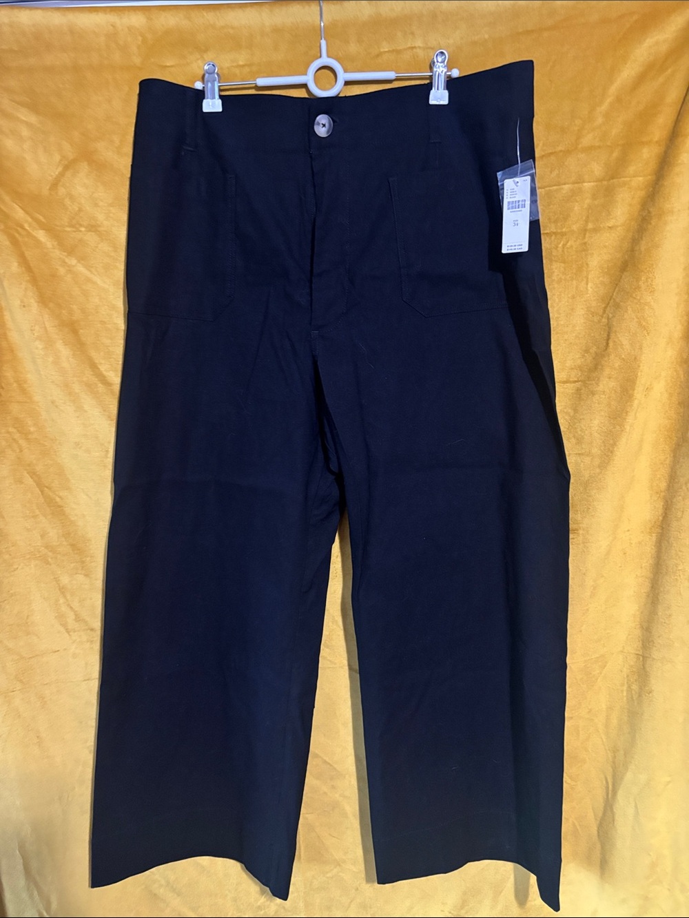 Anthropologie Maeve Colette Crop Wide Leg Trousers NWT 34